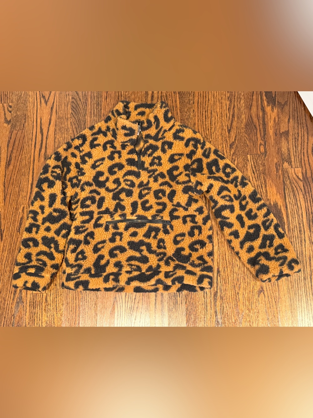 Women’s Knox Rose Leopard Print Sherpa Pullover Jacket - Brown/Black